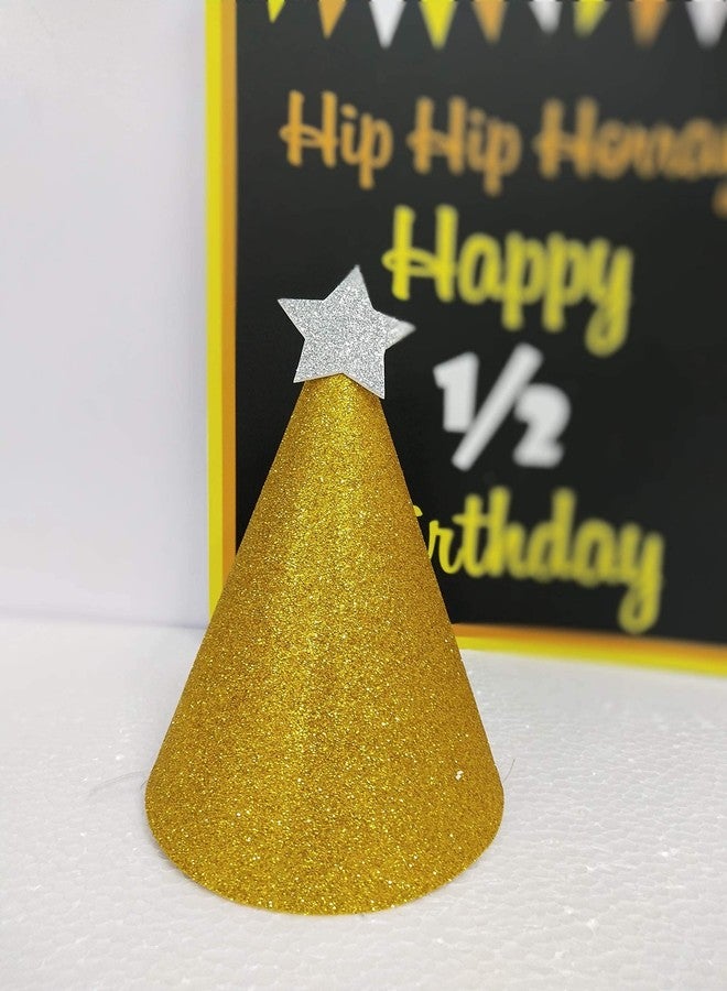 Untumble Yellow Half Birthday Decoration Kit for Baby Boy & Girl With Bunting, Poster, & Hat | Pack of 3 - Image 4